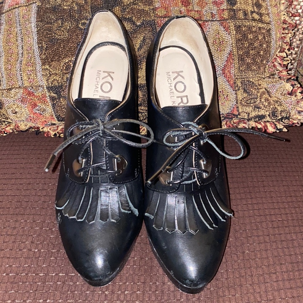 Michael Kors Black Wedge Shoes